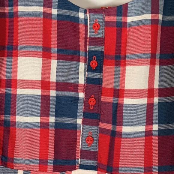 Kismet Red, Blue & White Plaid Mini Dress NWT - Picture 3 of 10